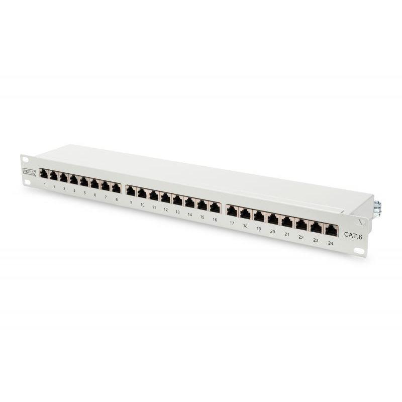 Digitus pannello patch 19`` schermato 24 porte 8 poli rj45 per reti categoria 6 - 1 unita`