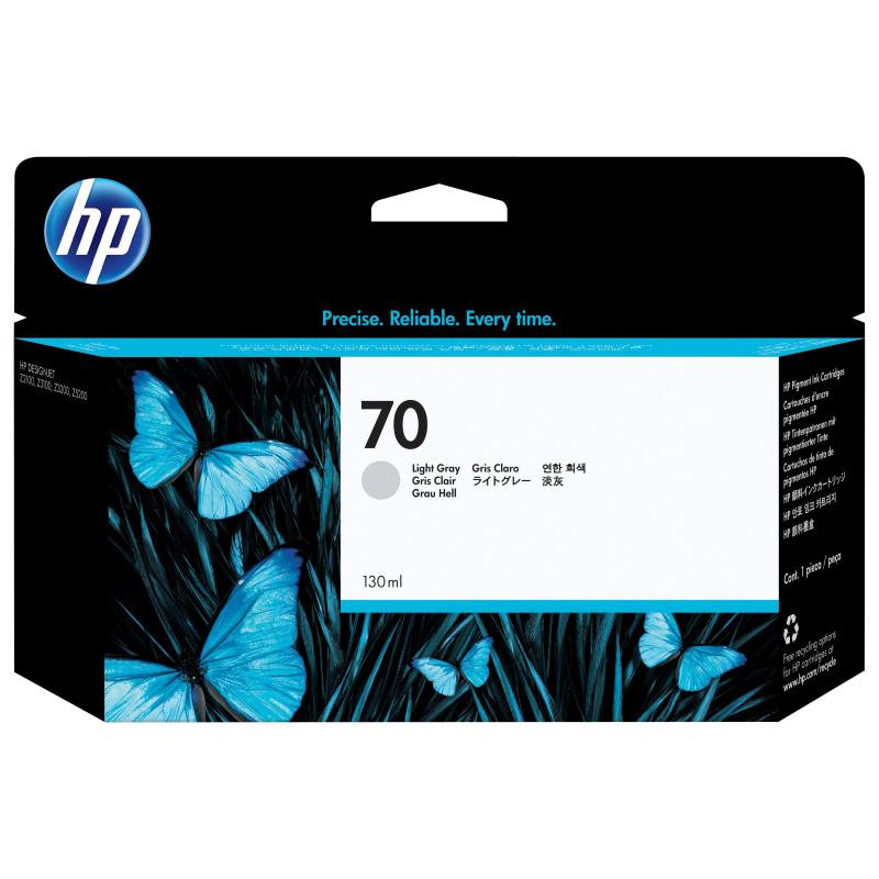 Hp cartuccia inchiostro grigio chiaro designjet 70, 130 ml