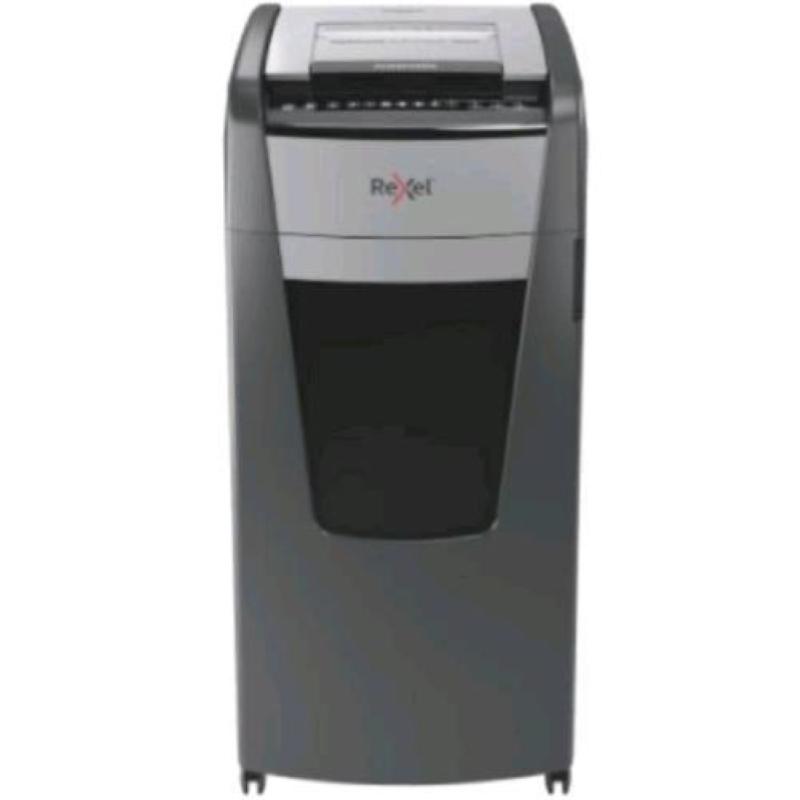 Rexel optimum autofeed+ 600x distruggidocumenti a frammento cestino 110 lt capacita` 600 fogli con rotelle grigio