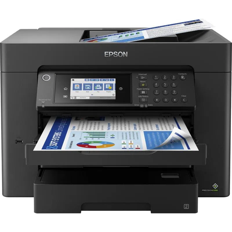 Epson workforce wf-7840dtwf stampante multifunzione ink jet a colori a3+ wi-fi fax adf duplex lan 32/22ppm 1200 x 2400 dpi — 2