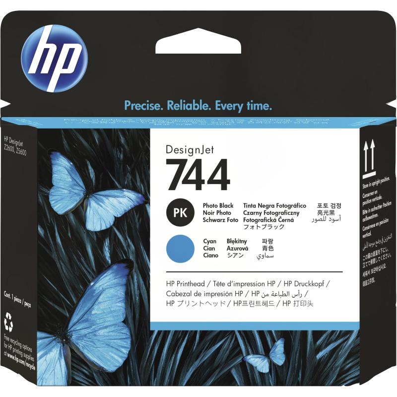 Hp testina di stampa nero fotografico/ciano designjet 744