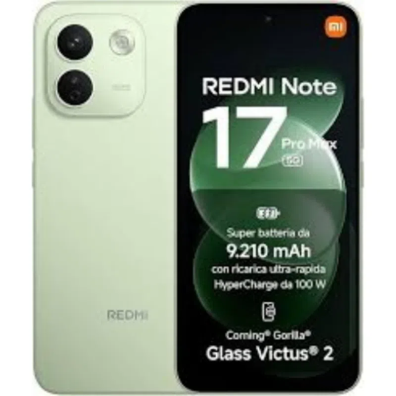 Xiaomi redmi note 17 pro max 5g dual sim 6.83 octa core 512gb ram 8gb 5g italia green