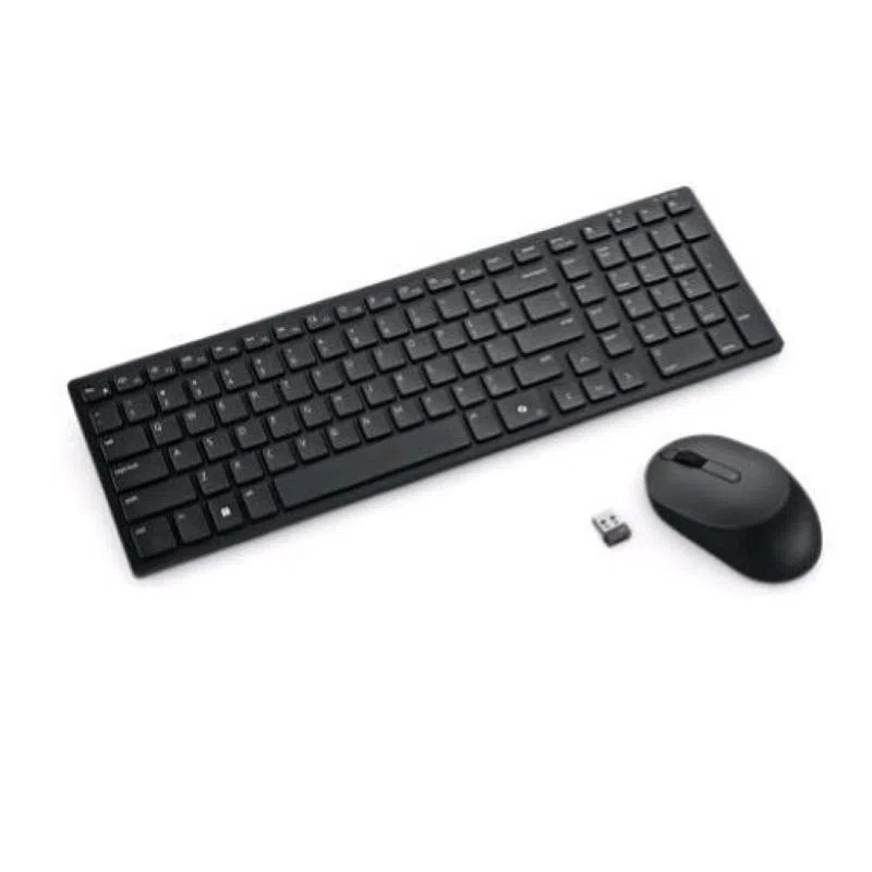 Dell silent km555 kit tastiera wireless + rf layout italiano + mouse ottico 3 tasti 4020 dpi ultra silenziosi nero