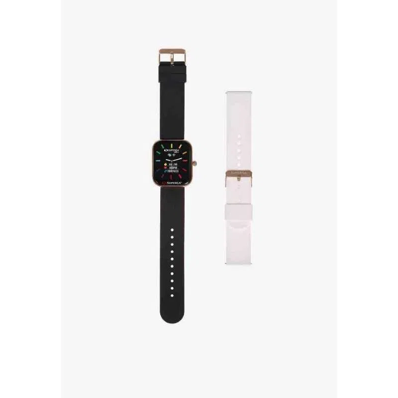 Smartwatch swt-stc003 gold dorato + cinturino uniko silicone nero o bianco