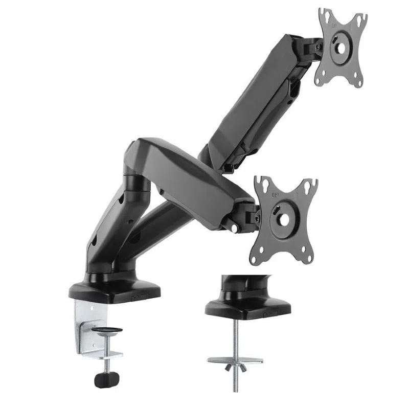 Roline/value staffa tv/monitor da tavolo morsa vesa 75 100 2 monitor