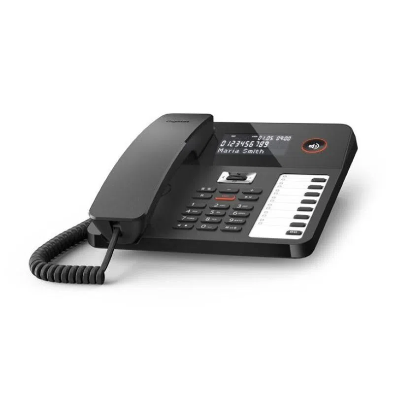 Gigaset desk 800 telefono da tavolo con ampio display retoilluminato segreteria telefonica 7 x 2 tasti programmabili presa cuffie nero