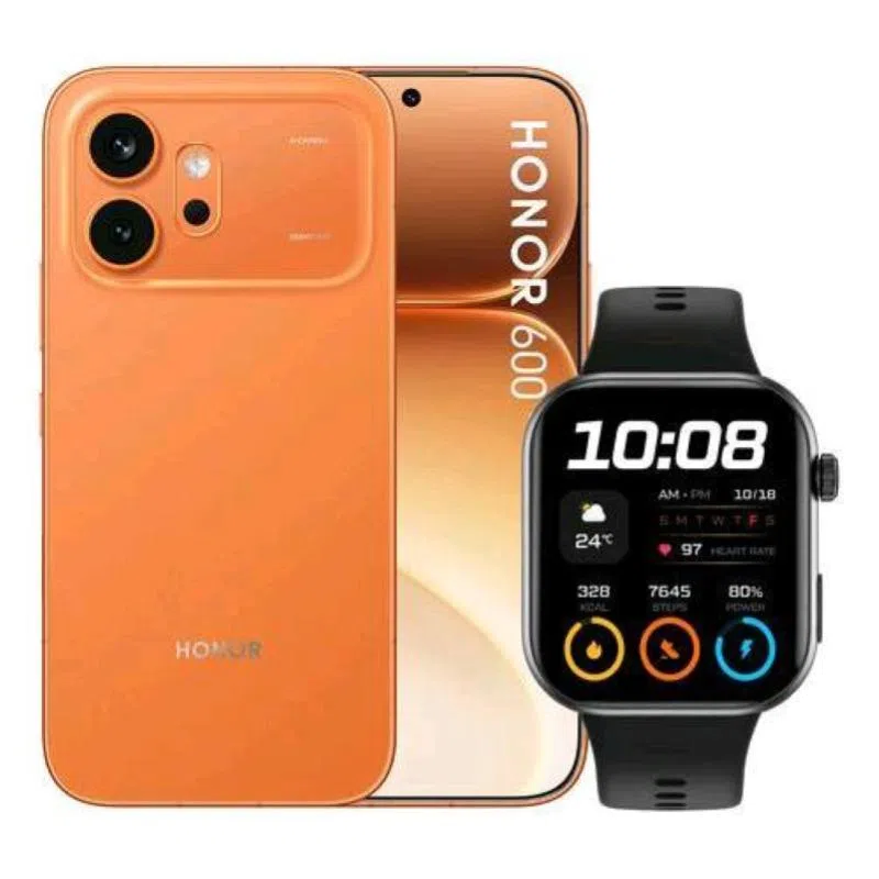 Honor 600 5g dual sim 6.57 octa core 512gb ram 8gb 5g italia orange + watch 2i smarwatch black — 2