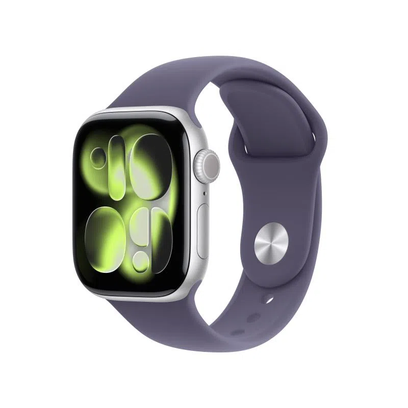 Aw s11 gps+cellular 42mm silver aluminium case with purple fog sport band - s/m — 2