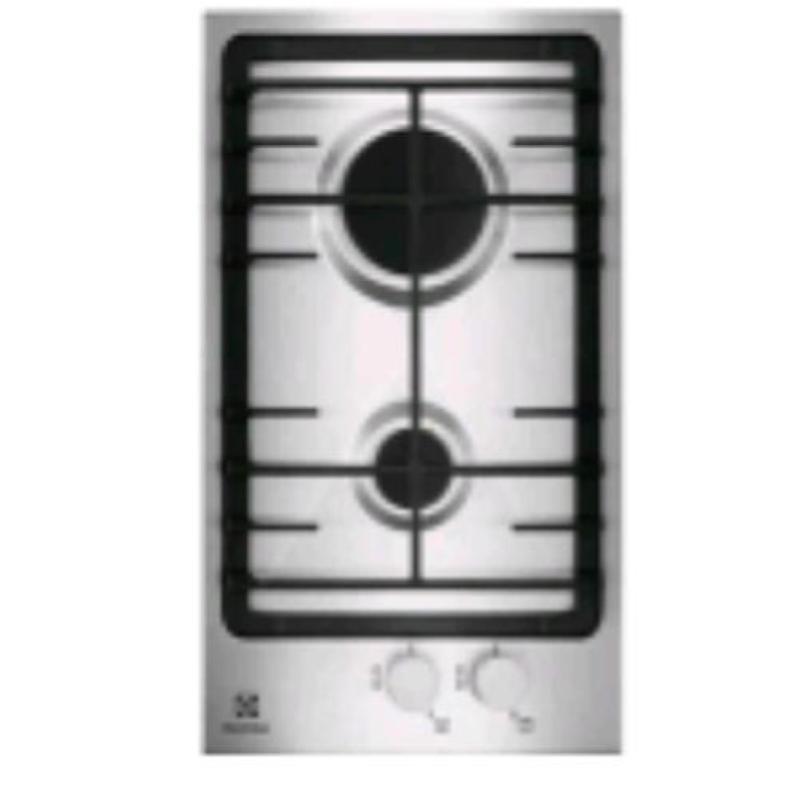 Electrolux egg3322nvx piano cottura a gas 2 fuochi piano in acciaio inox grigio