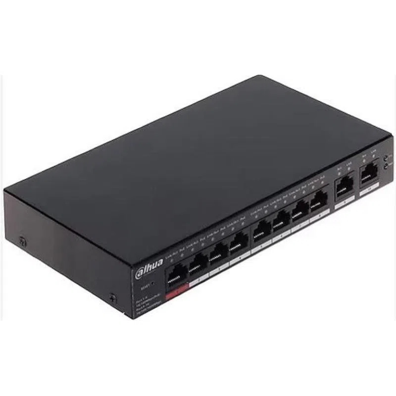 Switch rete 8 porte poe + 2 porte 10/100/1000mbps (cs4010-8et-110)
