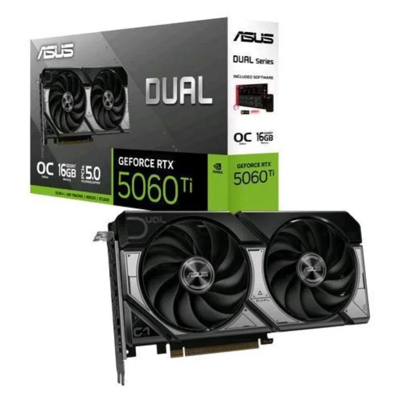 Asus geforce rtx 5060 ti 16gb gddr7 oc edition dual-fan scheda grafica gaming