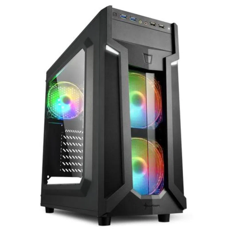 Sharkoon vg6-w rgb midi atx tower nero