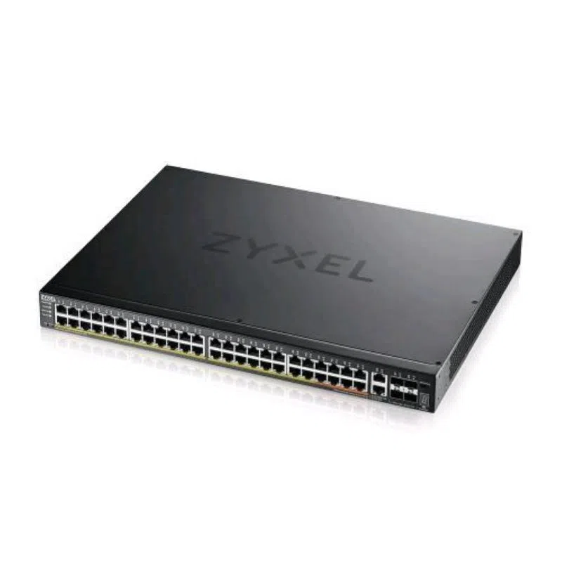 Zyxel xgs2220-54fp-eu0101f switch managed layer 3 lite stackable 48 porte gigabit poe + 2 porte 10gbe multigigabit poe (poe fino a 960w) — 2
