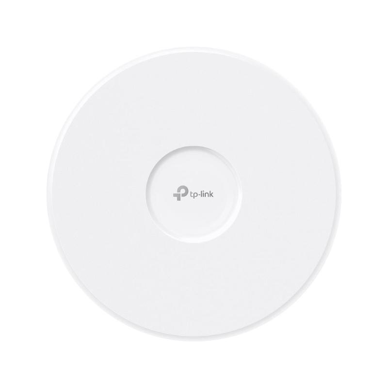 Tp-link omada eap773 access point wirlesee tri-band 2.4-5-6ghz wi-fi 7 9300 mbit/s poe montabile a soffitto o a parete bianco