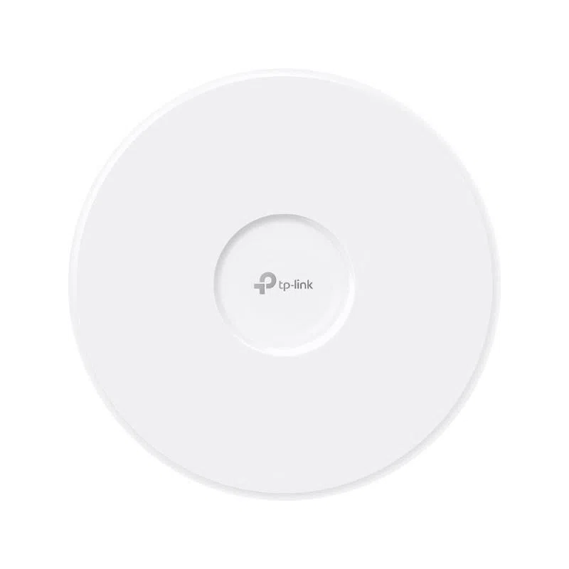 Tp-link omada eap773 access point wirlesee tri-band 2.4-5-6ghz wi-fi 7 9300 mbit/s poe montabile a soffitto o a parete bianco