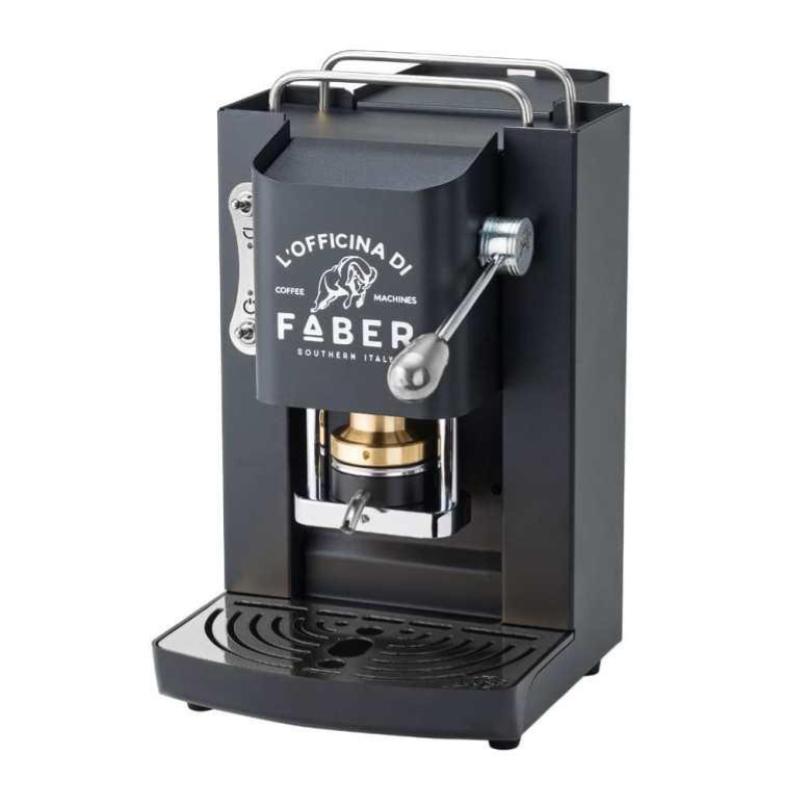 Faber Macchina da caffe` a cialde pro deluxe mat black cromato
