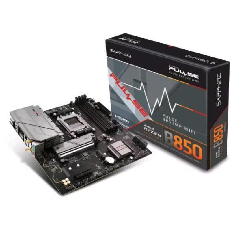 Sapphire pulse b850m wi-fi 6 amd b850 socket am5 4 x ddr5 micro atx — 2