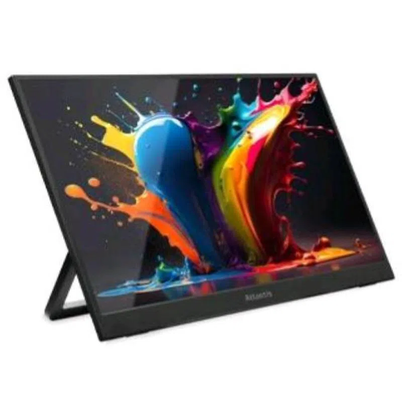 Atlantis monitor portatile 16 pollici, 1080p full hd 1920x1080, hdmi-type_c, speaker 2x1w, inclinazione regolabile, display ips, per notebook-console-switch- 179-179, cavo hdmi 1,5m-type_c, peso 1kg