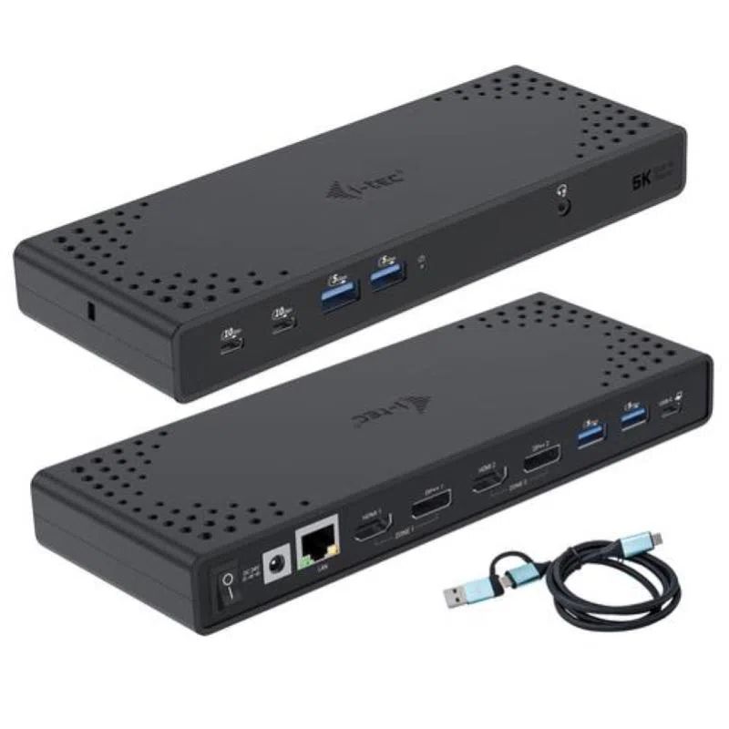 I-tec usb 3.0/usb-c/thunderbolt 3 dual display docking station gen2 e power delivery 100w