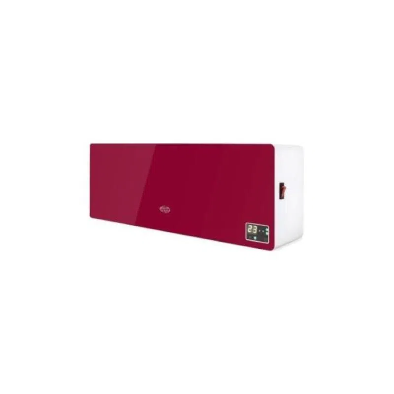 Argo chic berry termoventilatore ceramico a parete in vetro temperato 2.000 w con display e telecomando colore ciliegio