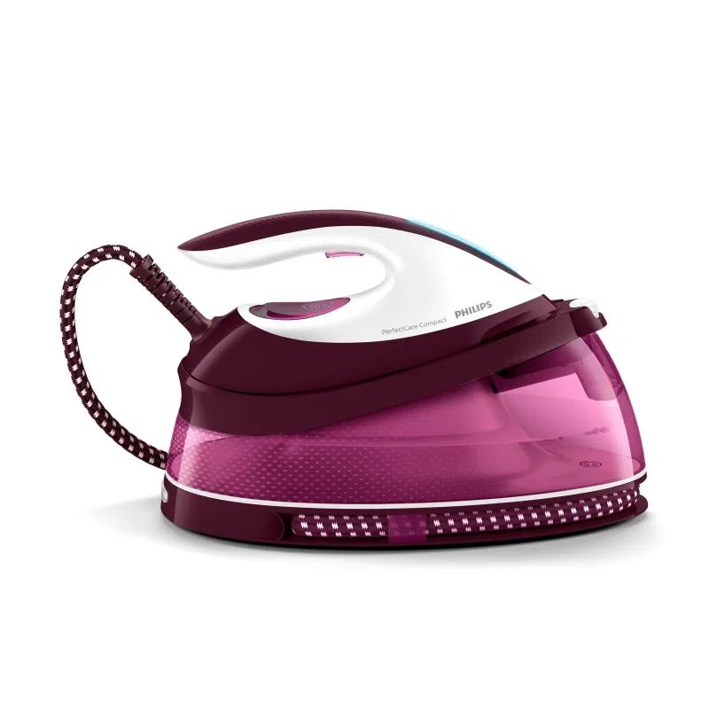 Philips gc7842-40 â? ferro da stiro con caldaia, potenza 2?400?w, pressione 6,5?bar, autonomia illimitata, serbatoio 1,5?l, colpo vapore 400?g-min, piastra steamglide plus, funzioni: stiratura verticale, anticalcare, spegnimento automatico, bianco-porpor