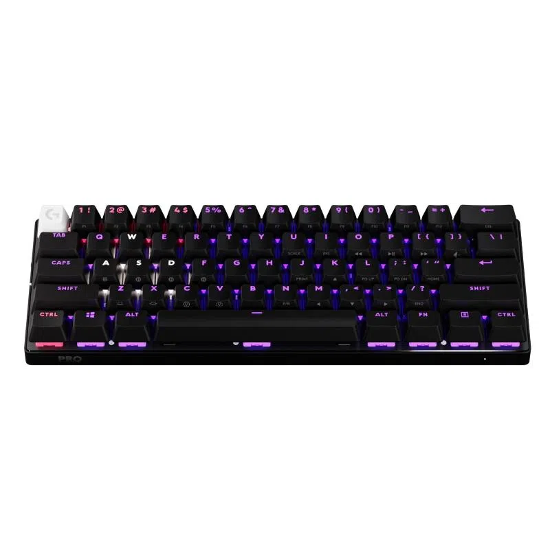 Logitech g pro x 60 tastiera gaming usb + rf wireless + bluetooth qwerty us international nero