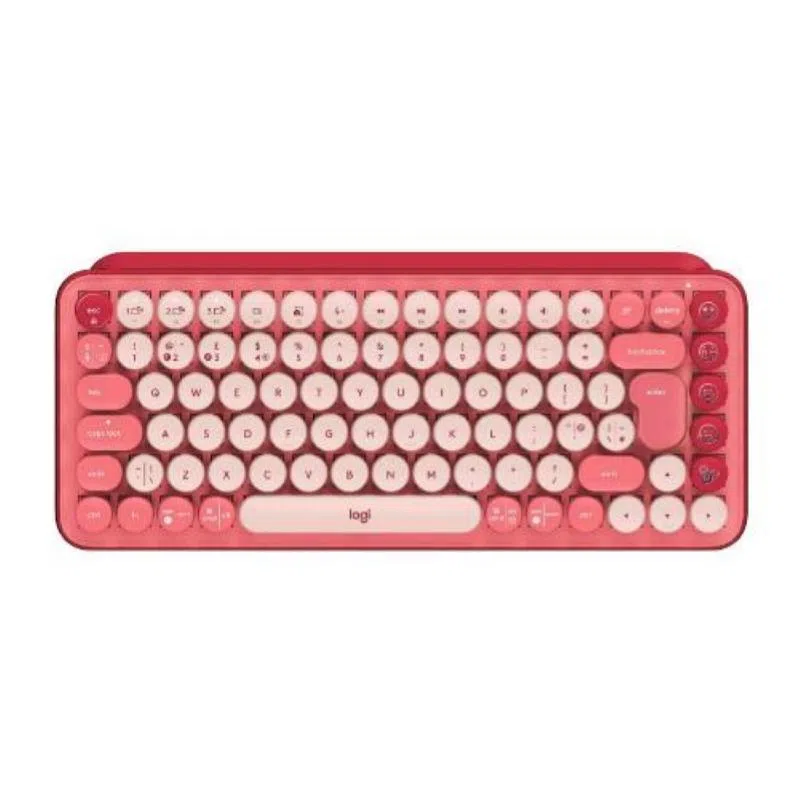 Logitech pop keys tastiera meccanica wireless con tasti emoji personalizzabili heartbreaker-rose — 2