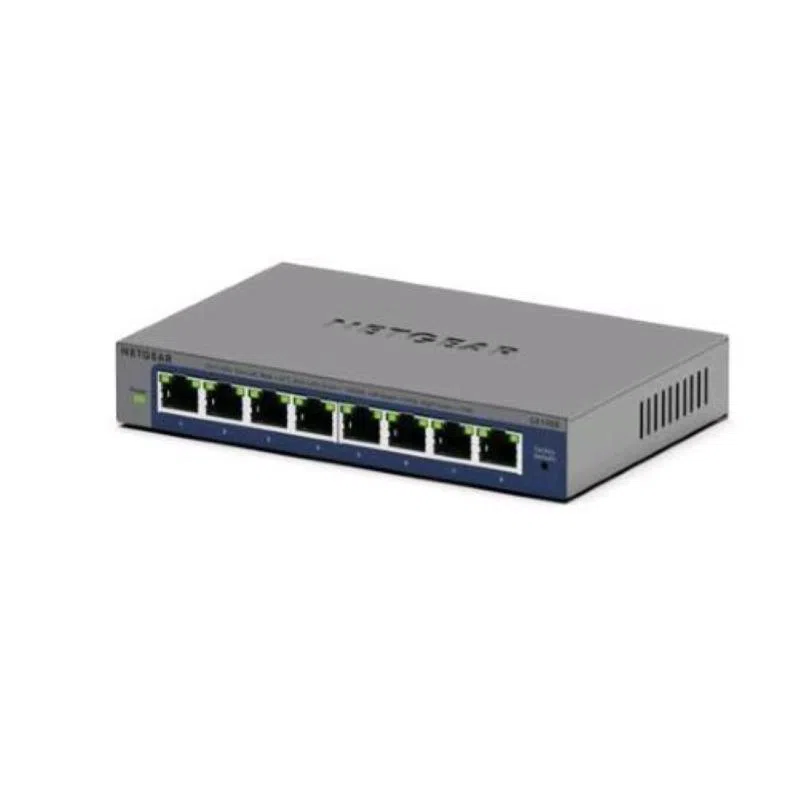 Netgear gs108ev4 switch di rete non gestito l2/l3 8 porte lan rj-45 10/100/1.000 mbps grigio