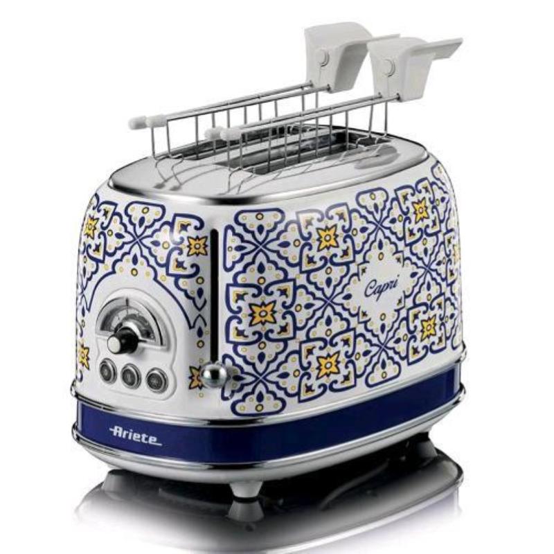 Ariete capri edition tostapane elettrico 2 fette 810w 6 livelli di doratura espulsione automatica vassoio raccoglibriciole