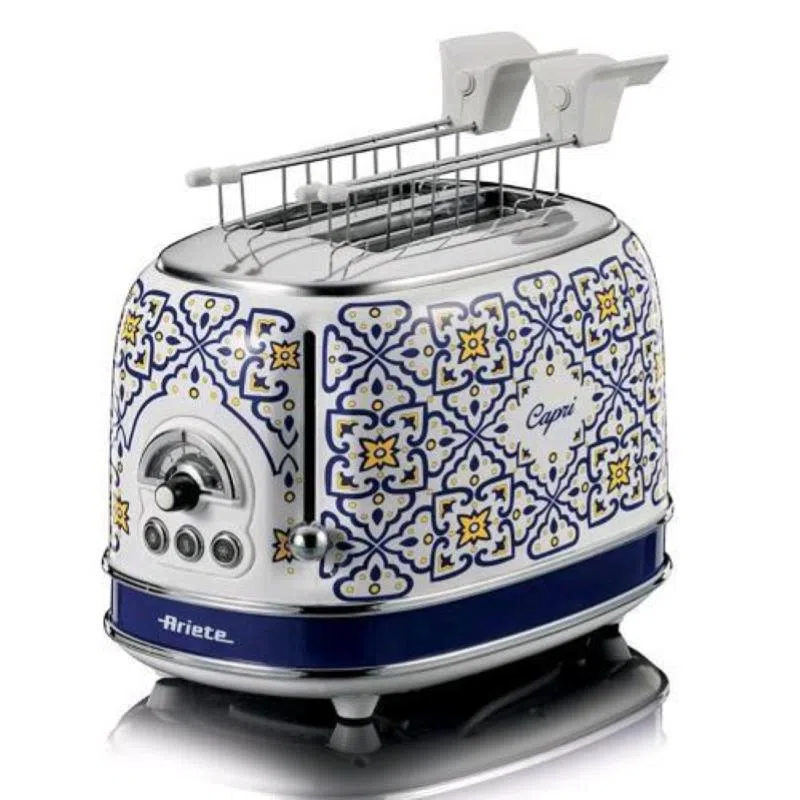Ariete capri edition tostapane elettrico 2 fette 810w 6 livelli di doratura espulsione automatica vassoio raccoglibriciole