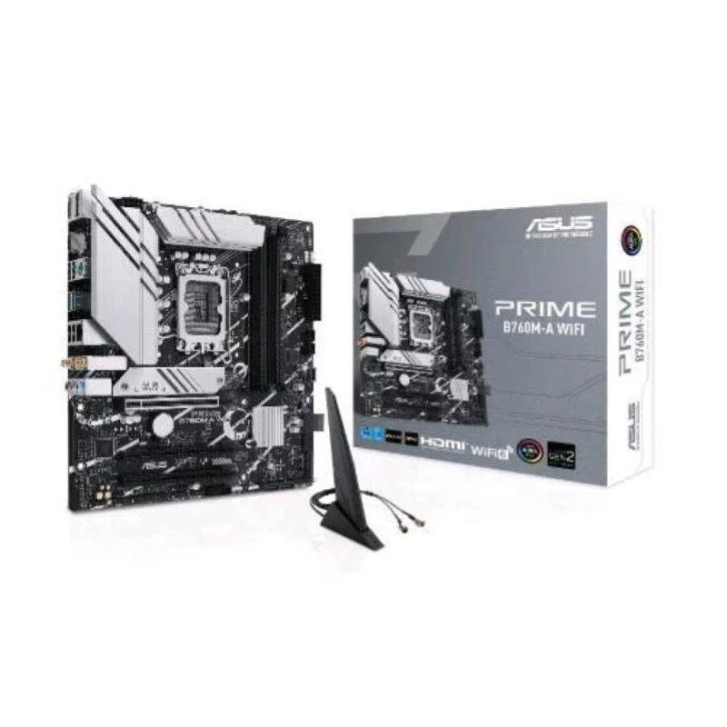 Asus b760m-a wifi scheda madre matx intel b760 lga 1700 ddr5 pcie 5.0 wifi 6e usb 3.2 gen 2 type-c con 2 slot m.2 — 2