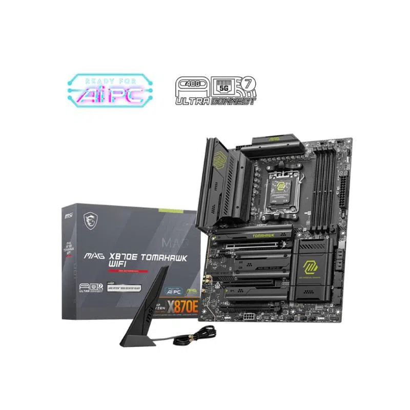 Msi mag x870e tomahawk scheda madre atx socket am5 wi-fi per amd ryzen ddr5 pcie 5.0