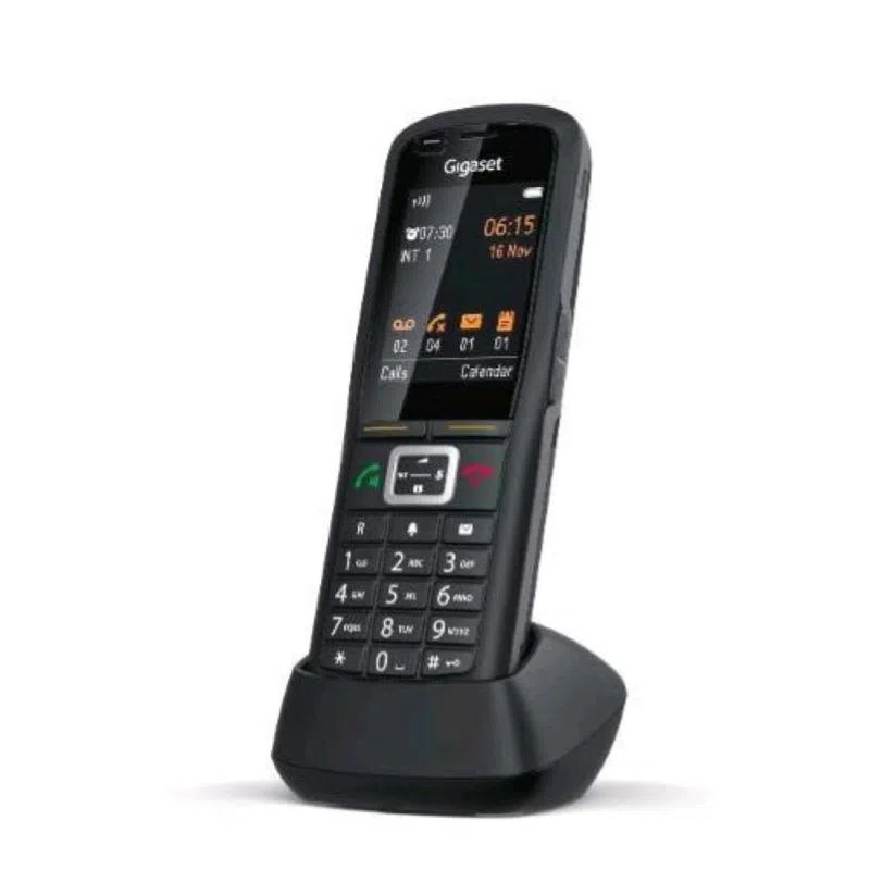 Gigaset r700h pro telefono dect display a colori illuminato cornetta wireless identificatore di chiamata black