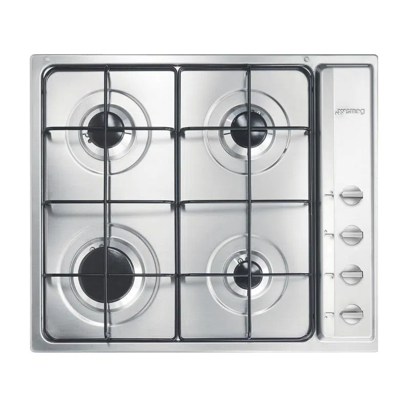 Smeg piano cottura incasso gas 4 zone 60cm inox s64s