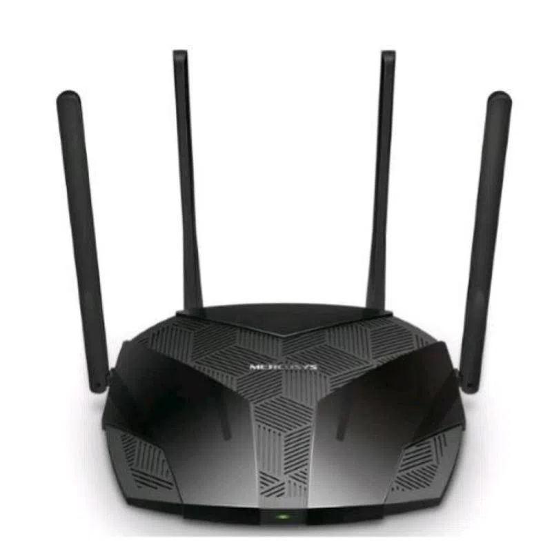Mercusys mr80x router wi-fi 6 dual-band ax3000 2.4/5ghz 3 porte lan gigabit 1 porta wan gigabit- 4 antenne fisse desktop nero