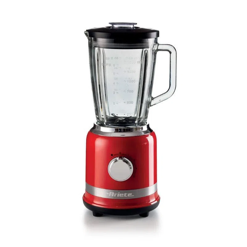 Ariete 585 frullatore elettrico 1000w capacita` 1.5 lt 4 velocita` 4 lame in acciaio tazza in vetro graduata rosso