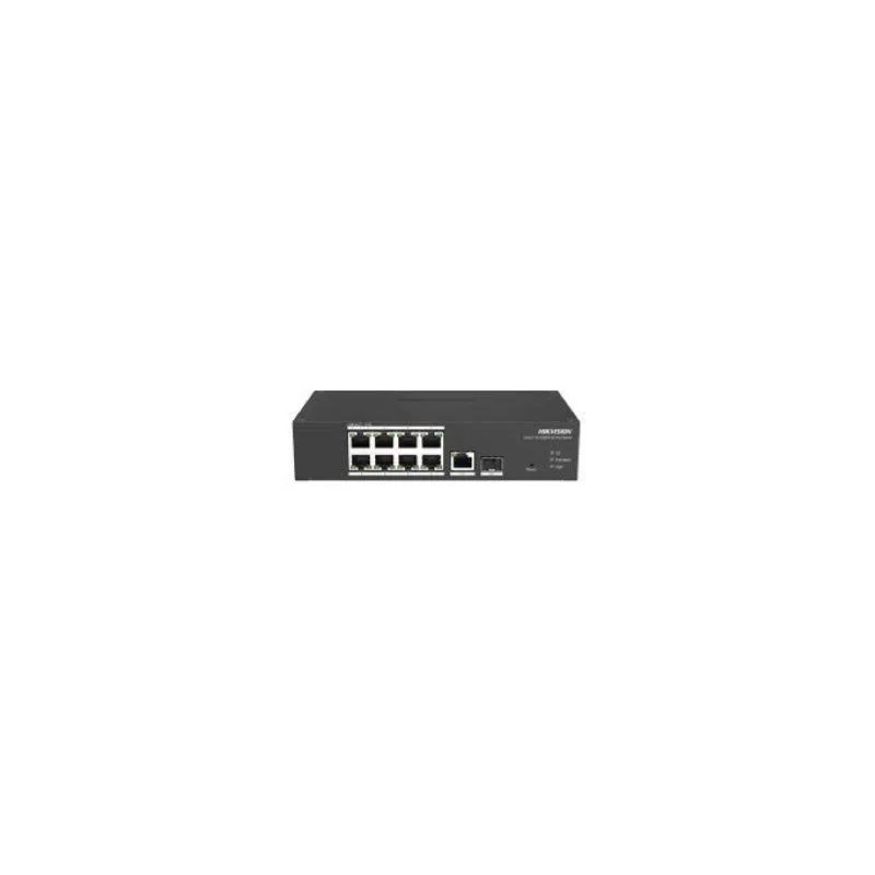 Hikvision digital technology 8 port fast ethernet smart harsh poe switch 8 10-100m poe ports 1 gigabit rj45