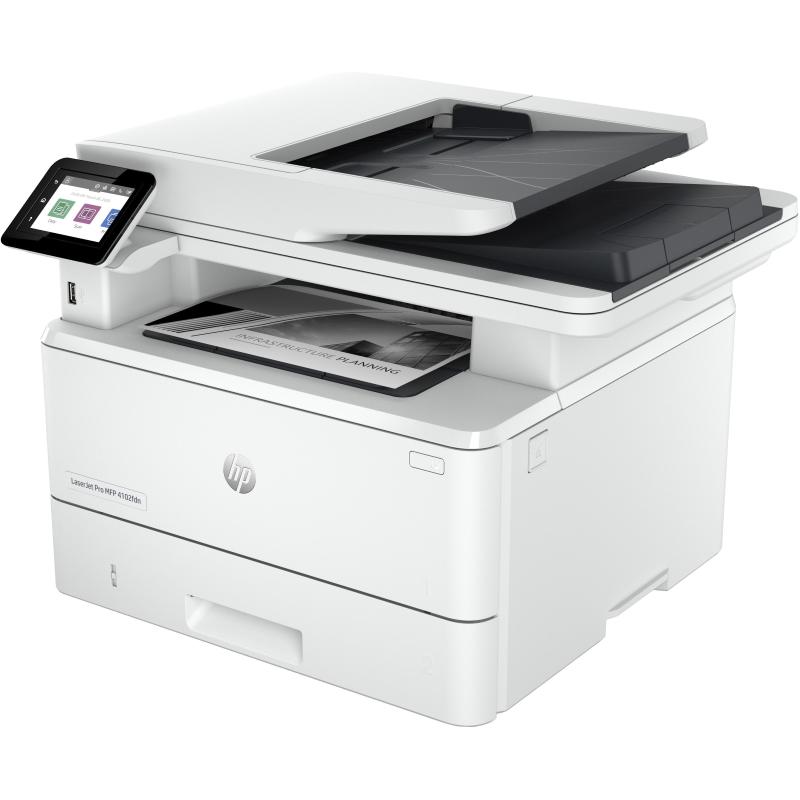 Hp laserjet pro 4102fdn stampante multifunzione laser b/n a4 fax f/r duplex 350 fogli gigabit lan usb 40ppm