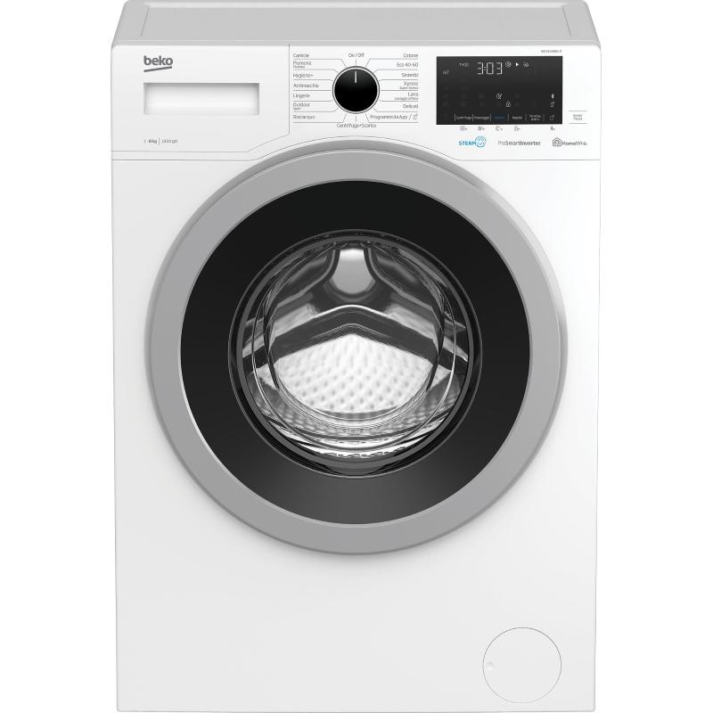 Beko wuy81436siit lavatrice carica frontale steamcure stainexpert gentlecare optisense classe energetica a+++ capacita` di carico 8kg centrifuga 1400 giri motore prosmart inverter