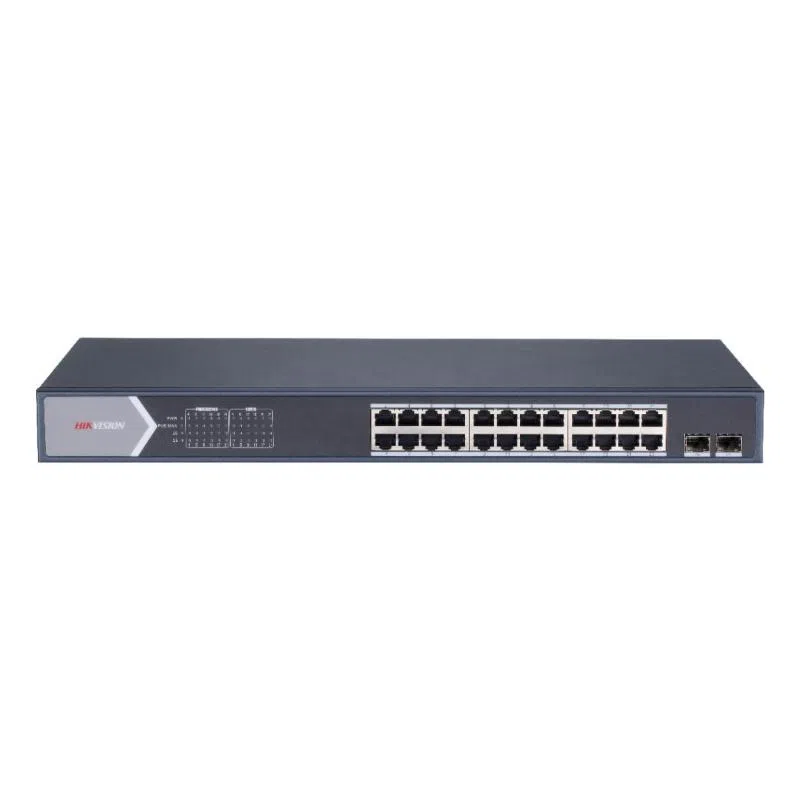 Switch 24p lan gigabit hikvision ds-3e0526p-e/m 24p poe + 2p uplink - desktop - qos - 225w fino:30/04