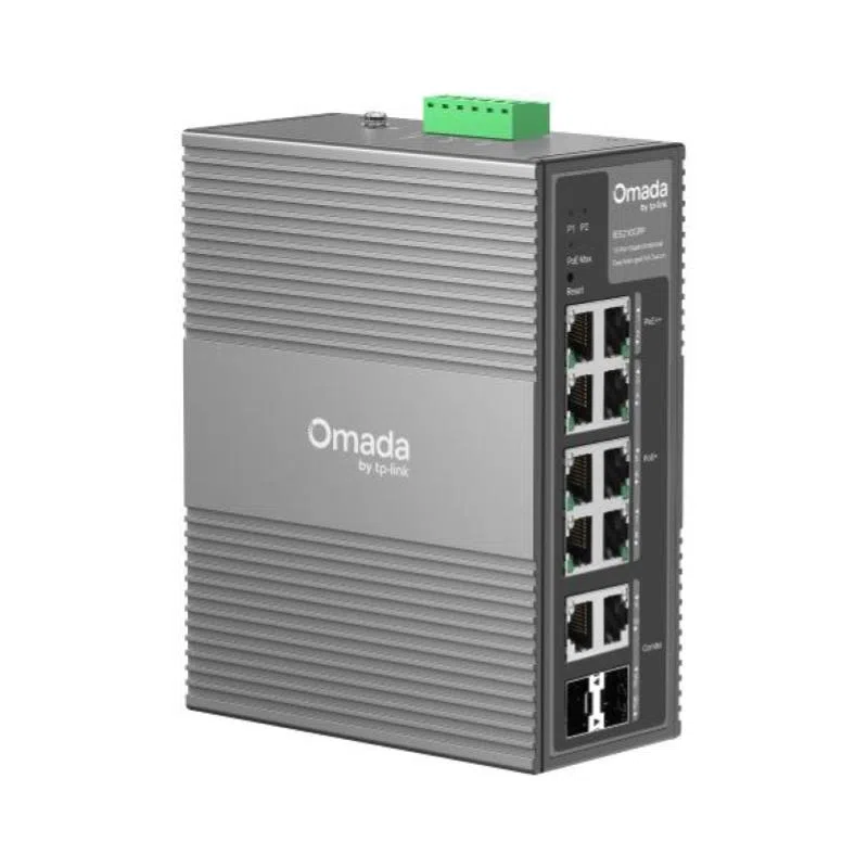 Switch industriale 10p tp-link ies210gpp con 6p poe+ 2p poe++ 2p gigabit poe++ 2p gigabit non poe-2 slot sfp gigabit combinati