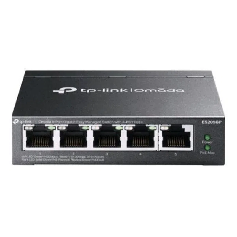 Tp-link omada es205g gestito gigabit ethernet (10-100-1000) supporto power over ethernet (poe) nero