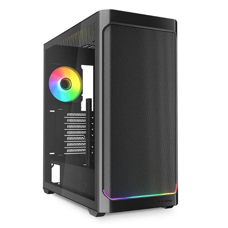 Sharkoon ak4w rgb strip midi tower atx u3 1 x usb-c 4 x 120mm argb fan