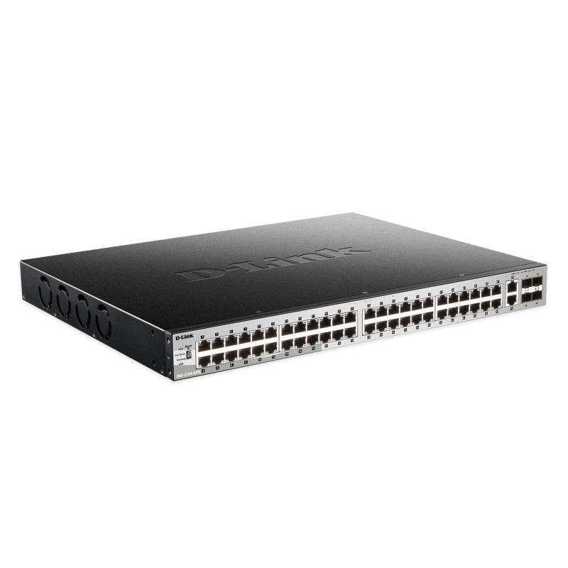 D-link dgs-3130-54ps/si switch gestito l3 gigabit 48 x 10/100/1000 (poe) + 2 x 10 gigabit ethernet + 4 x 10 gigabit sfp+ poe 370 w