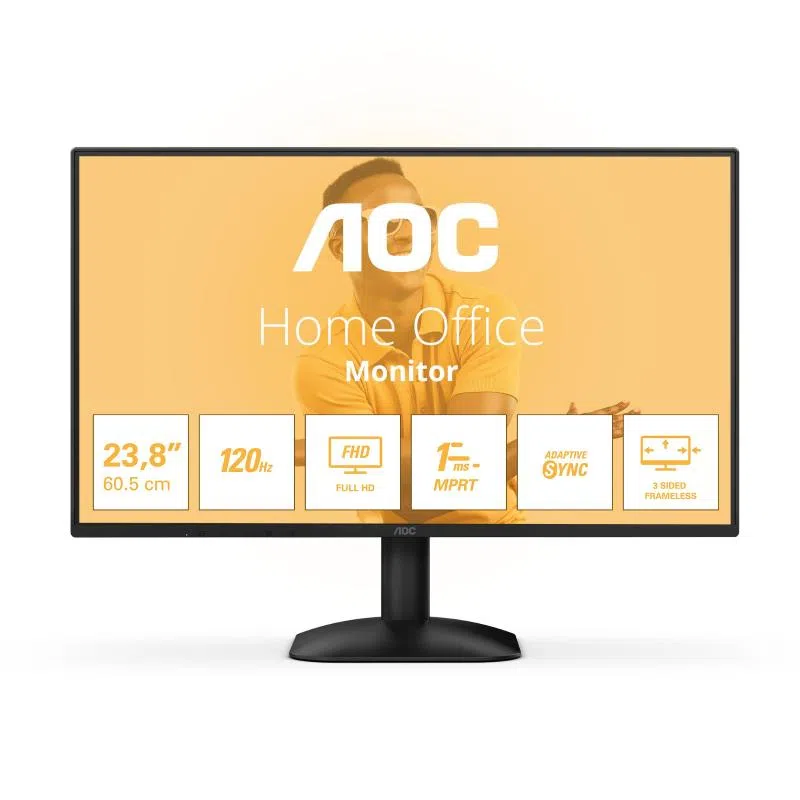 Aoc monitor 24b31h 24`` full hd 120hz con adaptivesync - schermo pc gaming — 2