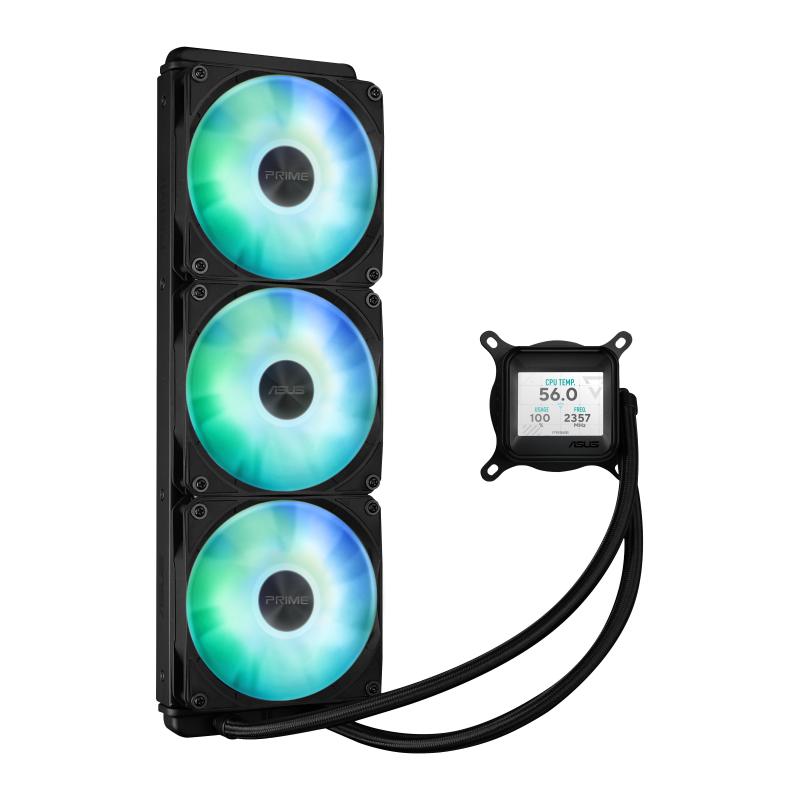 Asus prime lc 360 argb lcd cpu liquid cooler intel 1851/1700/1200 amd am5/am4