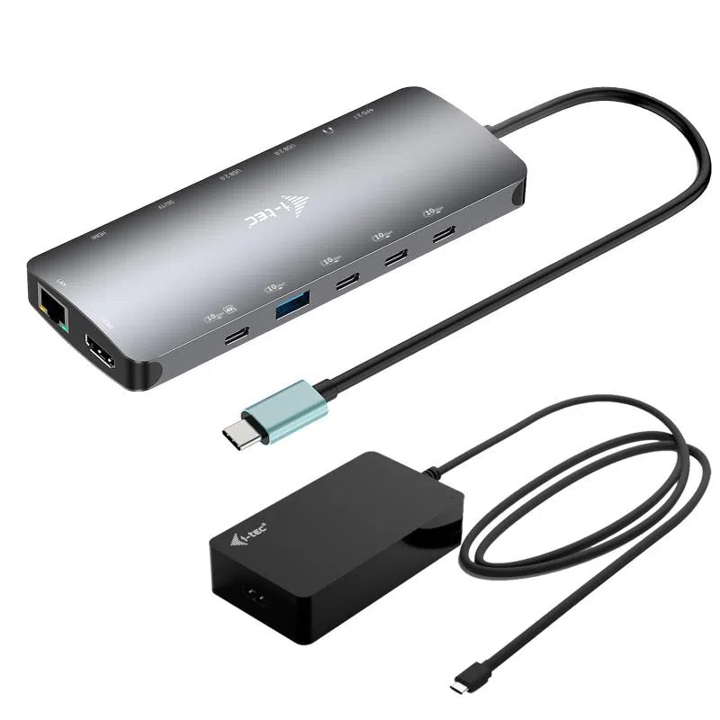 I-tec docking station usb-c nano 3x lcd 2x hdmi 1x usb-c video, pd 140w — 2