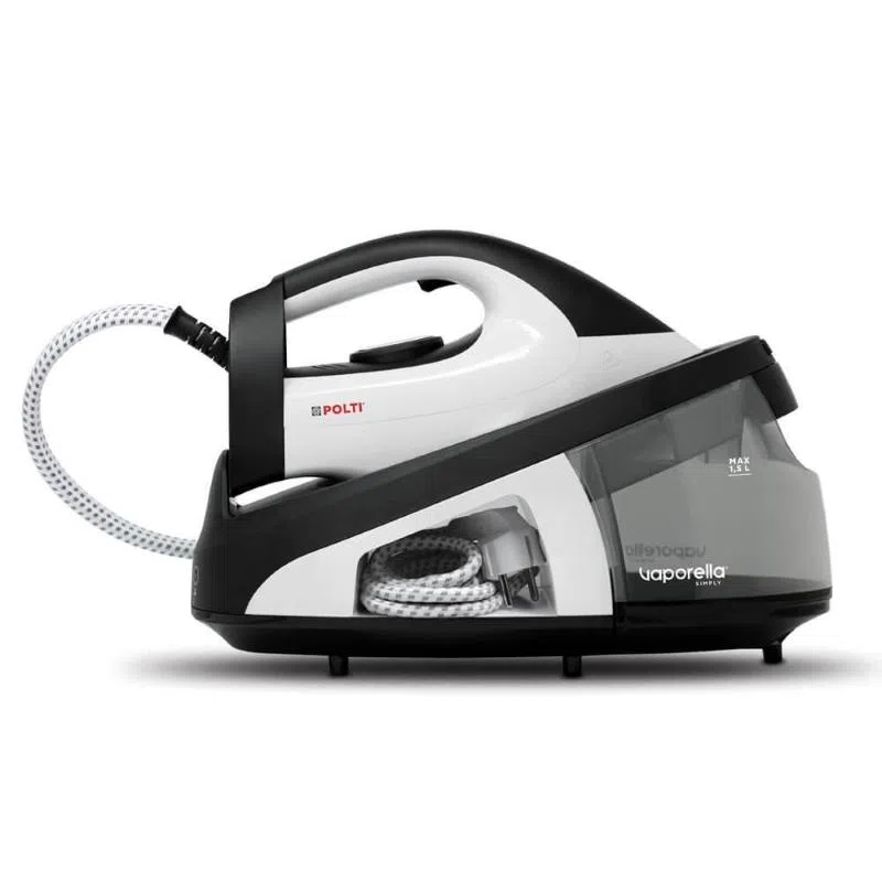 Polti vaporella simply vs20.20 ferro da stiro autonomia illimitata sebatoio 1.5 lt 6.5 bar piastra in ceramica bianco nero
