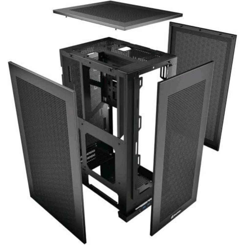 Sharkoon rebel c20 itx pc case mini-itx case 2x u3, 1x type-c trrs