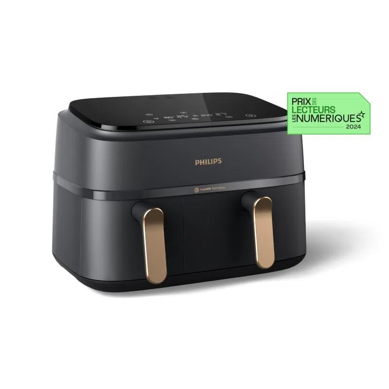 Philips na352-00 friggitrice ad aria airfryer capacita` 9 litri potenza 2750 watt con doppio cestello colore antracite
